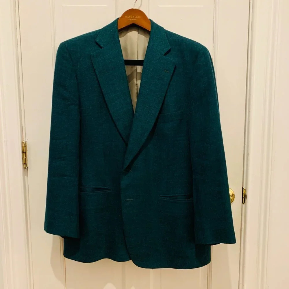 Paul Stuart Green Wool Suit Jacket Sport Coat Blazer Size 42 Short - Picture 9 of 16